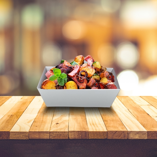 [대성산업] 일회용 다용도 종이 트레이 이중 크라프트 DRP-37(W) 1박스