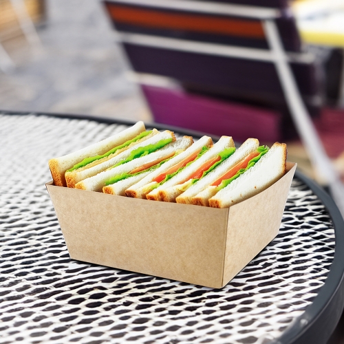 [대성산업] 일회용 종이 트레이 이중 크라프트 DRP-5(KP) 1박스 500개 / 용기