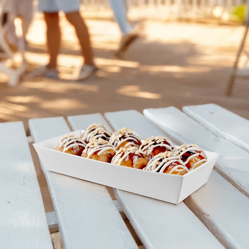 [대성산업] 일회용 종이 트레이 이중 크라프트 DRP-3(W) 1박스 1000개 / 용기