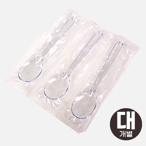 아이스크림 스푼(대) 투명 벌크포장 4,000개(1박스)