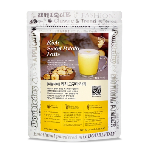 [더블데이] 리치 고구마 라떼 파우더 800g / 프라페 스무디 분말 가루 베이스