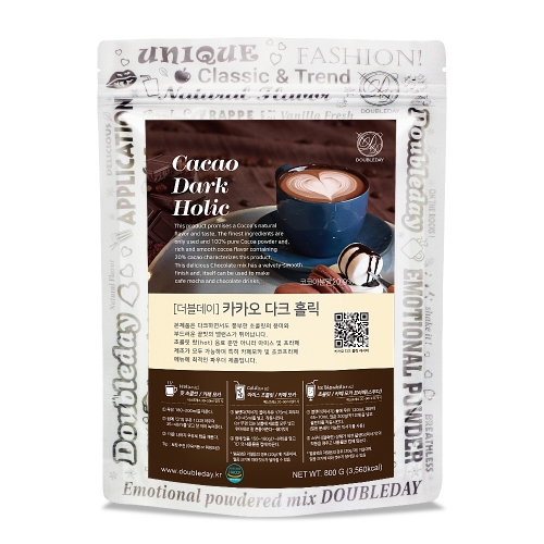 [더블데이] 카카오 다크 홀릭 파우더 800g / 라떼 프라페 분말 가루 베이스