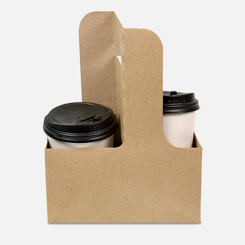 2구 검정 기성 컵캐리어 100개 / 종이캐리어