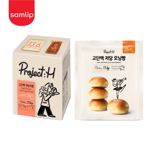 프로젝트:H 건강빵 고단백 저당 식사빵 맛보기 (4쪽식빵1+6입 모닝롤1)