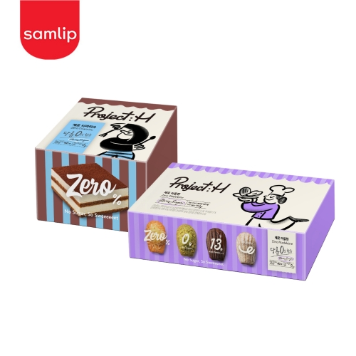 프로젝트:H 건강빵 당류0g 제로 디저트 맛보기 패키지 (마들렌4입+티라미수1개)