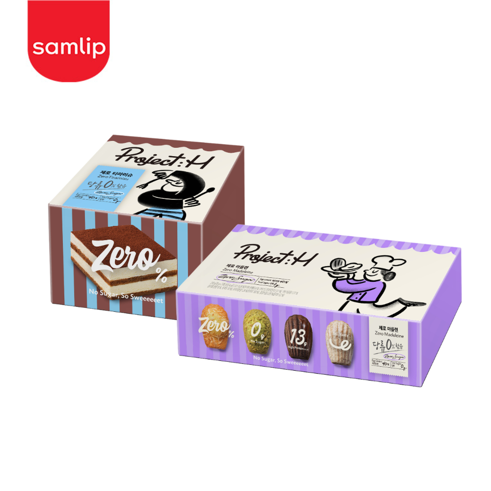 프로젝트:H 건강빵 당류0g 제로 디저트 맛보기 패키지 (마들렌4입+티라미수1개)