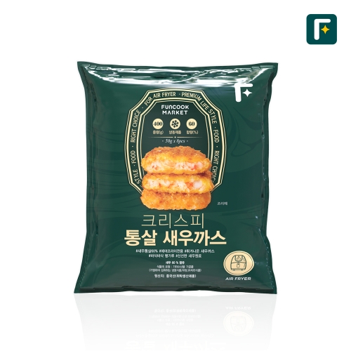 [펀쿡] 크리스피 통살 새우까스 400g 새우패티 에어프라이어 튀김