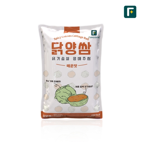 [펀쿡] 닭양쌈 닭가슴살 양배추쌈 매운맛 8구 280g 1팩 식단관리