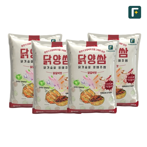 [펀쿡] 닭양쌈 닭가슴살 양배추쌈 춘천식 닭갈비맛 32구 280g 4팩 식단관리