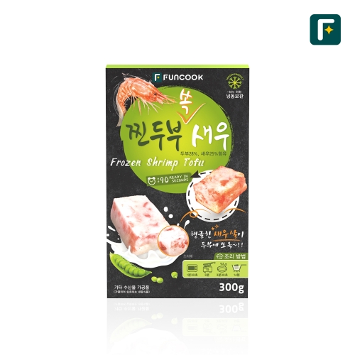 [펀쿡] 찐두부 쏙 새우 300g 1팩 두부튀김 아게다시도후 식단관리