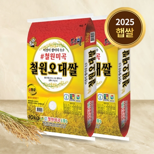 2025년 햅쌀 철원오대쌀 10kg*2개 백미 상등급  * 면세