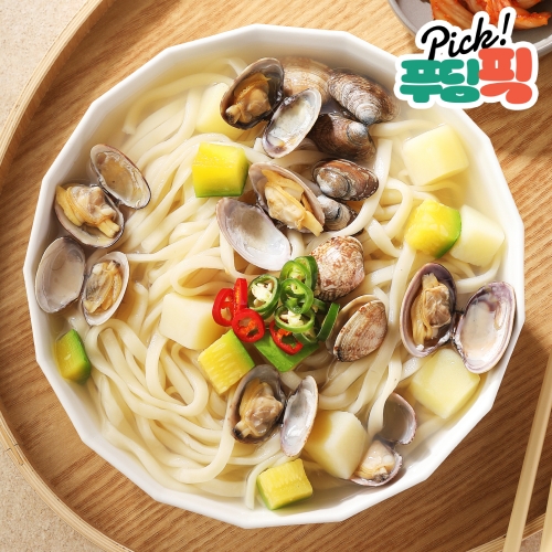 [리뉴얼10%할인] 푸딩픽 바지락칼국수 460g_야채미포함 스펙 변경