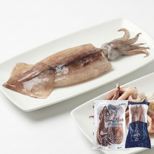 [인생건어물] 손질통오징어 500g  10봉  *면세