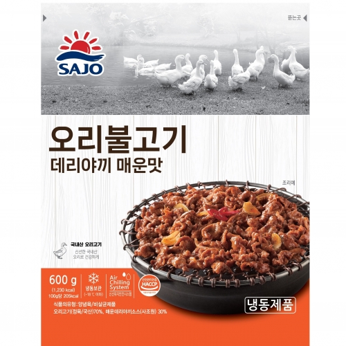 [사조원] 오리불고기 데리야끼매운맛 600g*10ea
