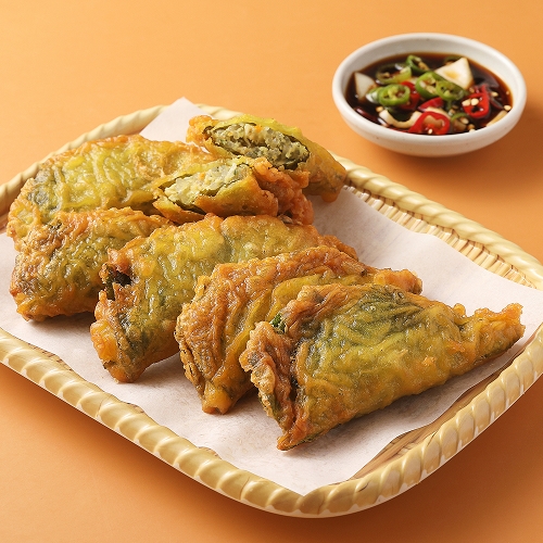 빠삭 깻잎튀김 1kg 분식 술안주 냉동 튀김