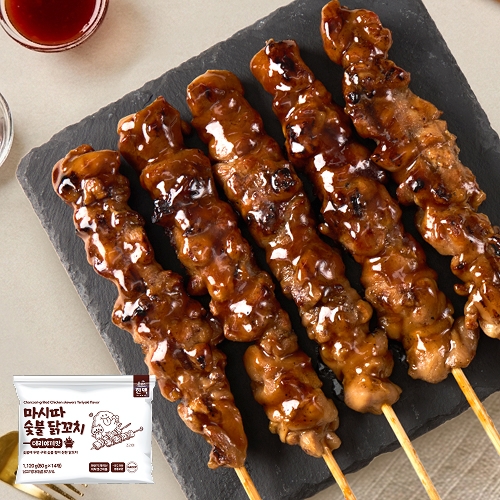 마시따 숯불닭꼬치 데리야끼맛(1.12kg)_닭다리살 이자카야 안주, PC방간식