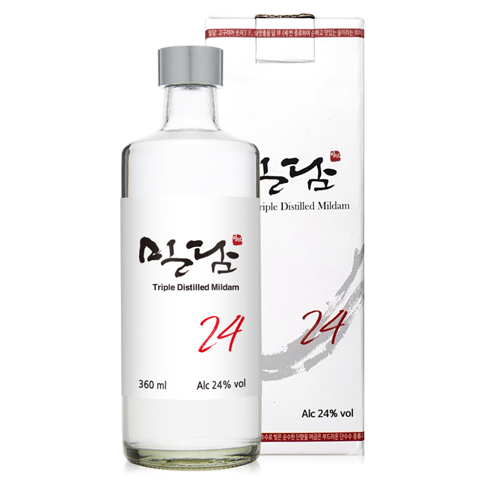 술마켓 착한농부 밀담 24도 360ml 국산단수수3번 증류한 럼