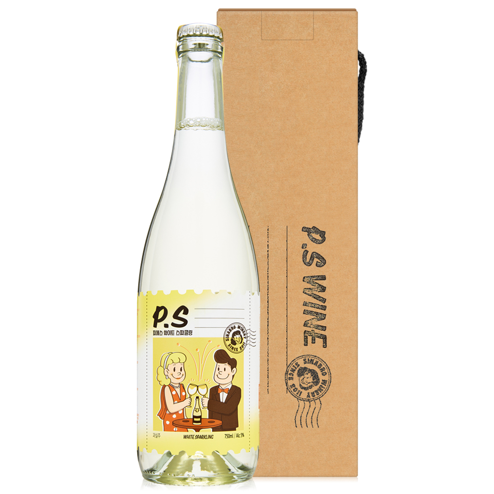 술마켓 P.S 시나브로 피에스 화이트스파클링와인 5도 750ml