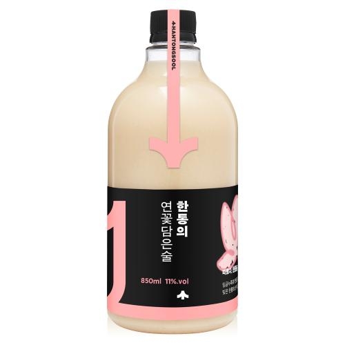 술마켓 한통술 연꽃담은술 11도 850ml 임금누룩 꽃막걸리