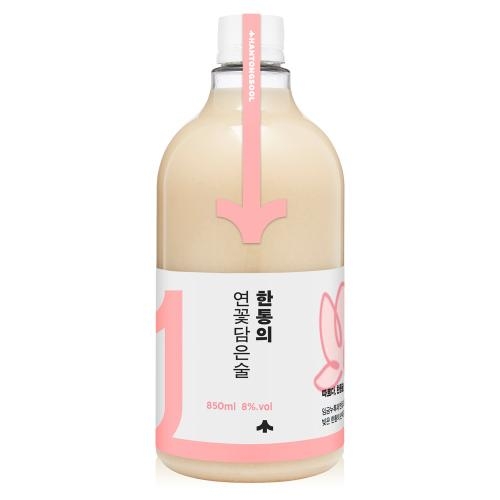 술마켓 한통술 연꽃담은술 8도 850ml 임금누룩 꽃막걸리