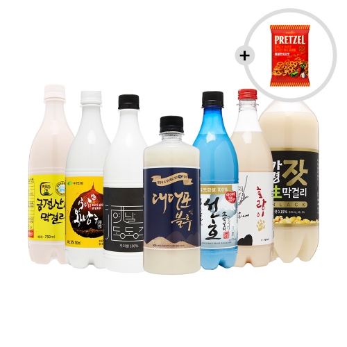 술마켓 실속막걸리세트_금정산성,대대포,호랑이,정고집동동주,선호,알밤,가평잣+프리첼