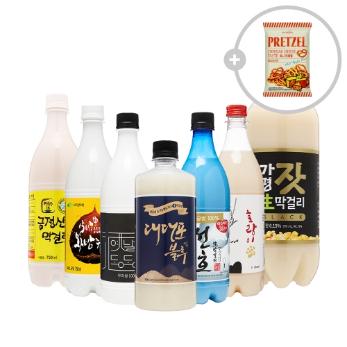 술마켓 실속막걸리세트_금정산성,대대포,호랑이,정고집동동주,선호,알밤,가평잣+프리첼