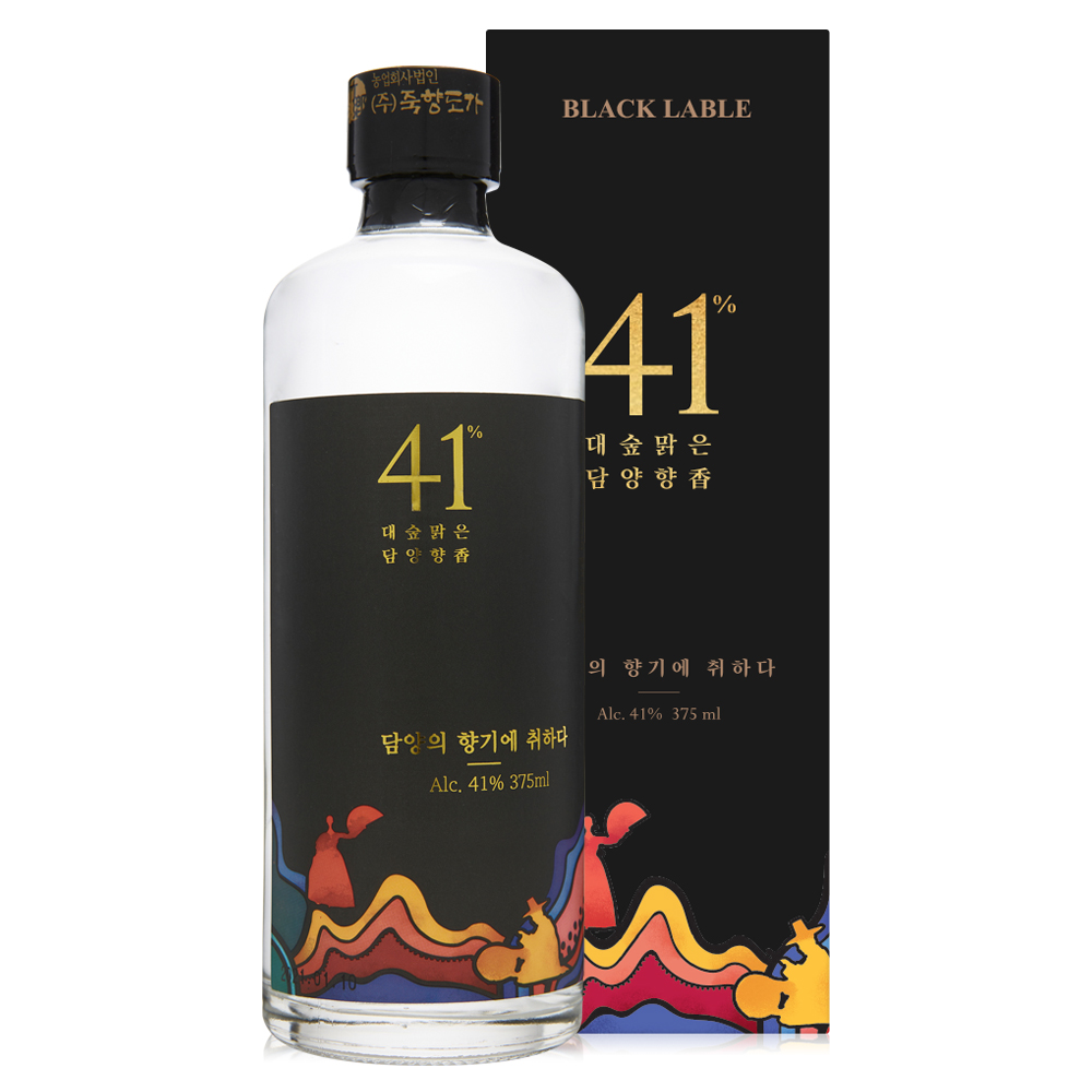 술마켓 죽향도가 대숲담양향 블랙 41도 375ml 3년숙성소주