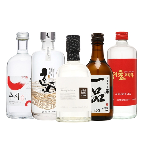 술마켓 온더락세트_느린마을21,일품40,한주35,추사백25,고량주레드_토닉,얼음틀 증정