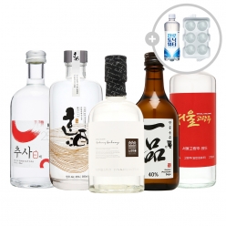 술마켓 온더락세트_느린마을21,일품40,한주35,추사백25,고량주레드_토닉,얼음틀 증정
