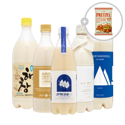 술마켓 술마켓 프리미엄막걸리세트_해창9도,우곡생주,살맛나네,느린마을한번더,나루+프리첼