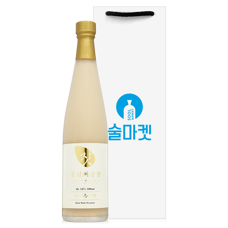 술마켓 마마스팜 문삼이공 잣막걸리 12도 500ml 무감미료