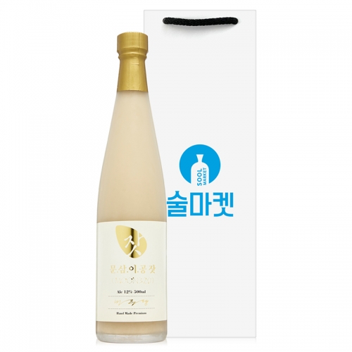 술마켓 마마스팜 문삼이공 잣막걸리 12도 500ml 무감미료