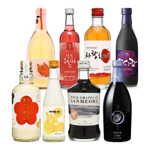 술마켓 과일주세트_장수오미자,호감,사랑할때12,오디랑,빙탄복,덕유산머루주,맑은내일유자,매실원주13