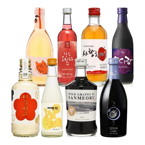 술마켓 과일주세트_장수오미자,호감,사랑할때12,오디랑,빙탄복,덕유산머루주,맑은내일유자,매실원주13