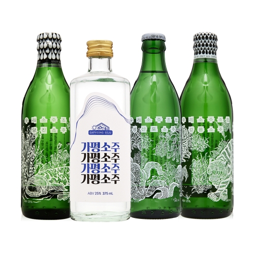 술마켓 우리소주 세트25도 360ml x4병_가평,당진,강릉,성산포_토닉증정