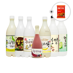 술마켓 골라먹는 캠핑막걸리세트 프레첼 과자 포함