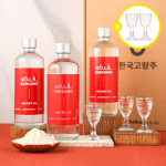 술마켓 서울고량주 레드세트 35도 375mlx3병 세트 서울고량주잔 2P 증정