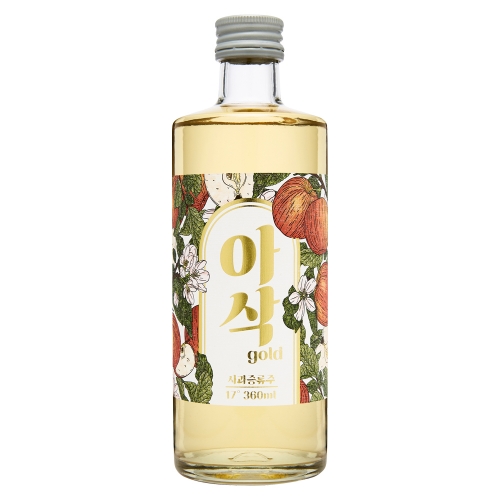 착한농부 아삭골드 17도 360ml 사과증류주 오크숙성