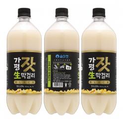 술마켓 가평잣생막걸리 블랙 6도 970ml x 3병