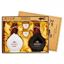 술마켓 대대로 진도홍주 루비콘도자기세트 40도 400ml x2