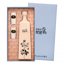 술마켓 선운산복분자주흥진 사각도자기복분자주세트 16도 700ml