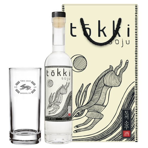술마켓 토끼소주 화이트기프트세트 23도 375ml 화이트1병+토끼소주전용잔