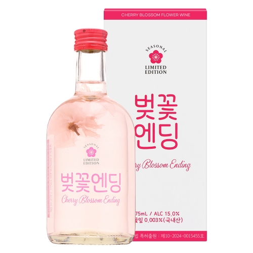 술마켓 벚꽃주 제주왕지케 벚꽃엔딩 15도 375ml LED 코스터 포함