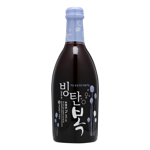 술마켓 배상면주가 빙탄복 7도 370ml x8병 박스상품 캠핑 모임 대용량 스파클링복분자