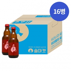 술마켓 배상면주가 심술 7도 330ml x16병 박스상품 캠핑 모임 대용량 포도블루베리탄산주