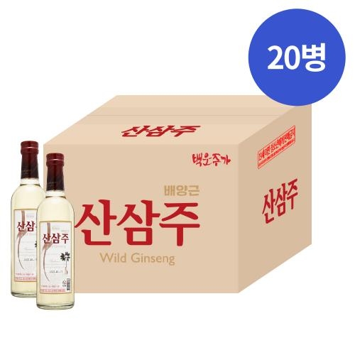 술마켓 백운주가 배양근 산삼주 13도 375ml x20병 박스상품 캠핑 모임 대용량