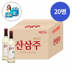 [말짱행사]술마켓 백운주가 배양근 산삼주 13도 375ml x20병 박스상품 캠핑 모임 대용량