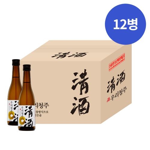 술마켓 참주가 우리청주 11도 375ml x12병 박스상품 캠핑 모임 대용량