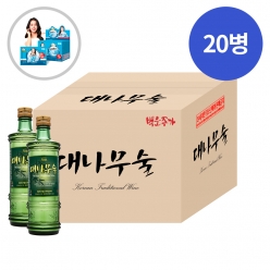 [말짱행사]술마켓 백운주가 대나무술 11도 375ml x20병 박스상품 캠핑 모임 대용량