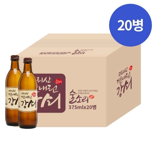 술마켓 기운내린 강쇠 13도 375ml x 20병 박스상품 캠핑 모임 대용량